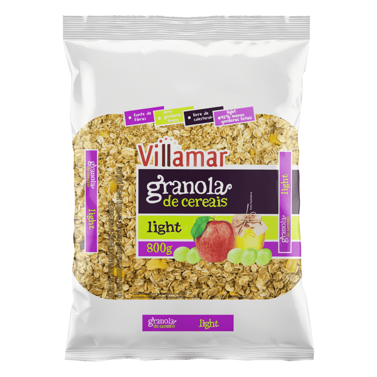 Granola Light Villamar Maçã e Canela 800g